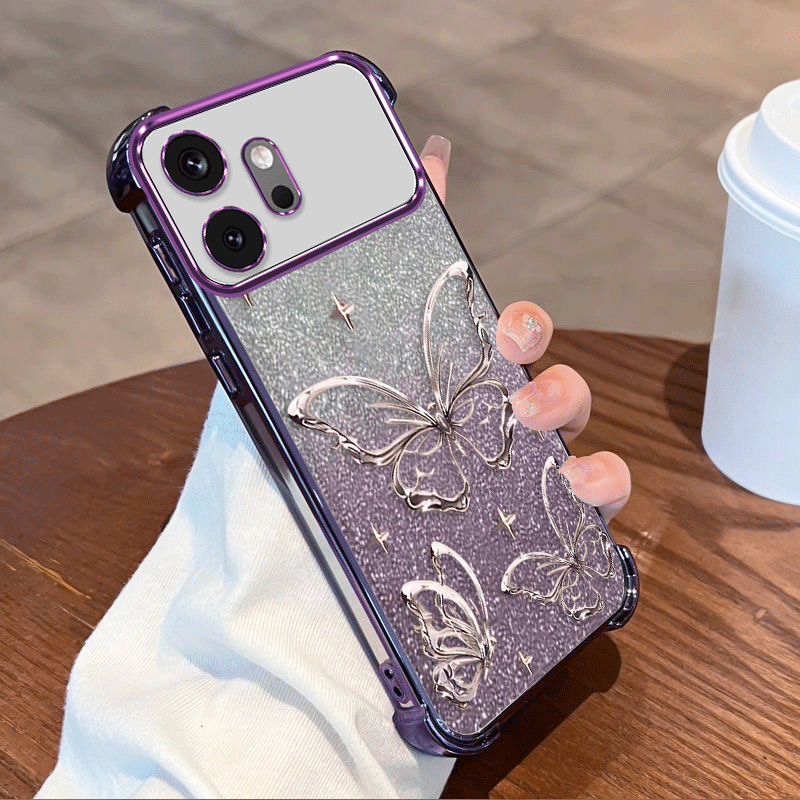 Glitter Shockproof Case - Funda protectora con acabado brillante para