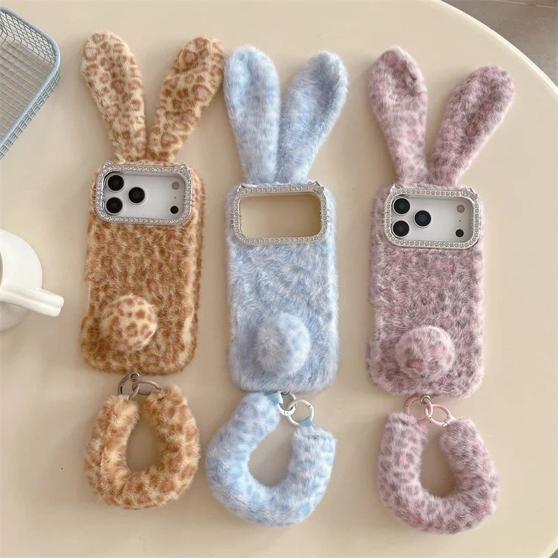 Cute Cartoon Case - Funda de Peluche con Orejas de