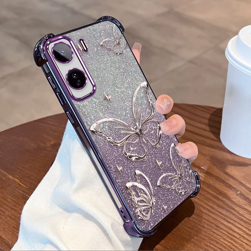 Glitter Shockproof Case - Funda con revestimiento brillante para Vivo
