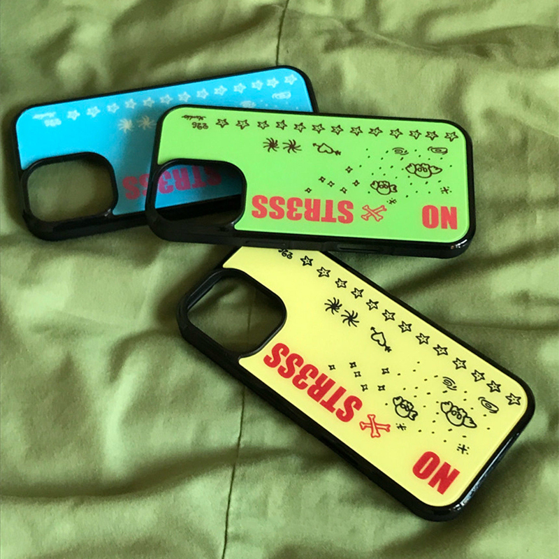 Phone Cases Korea - Funda de silicona antichoque con letras