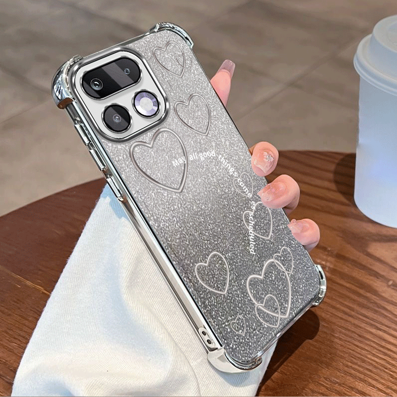 Glitter Shockproof Case - Funda protectora con revestimiento brillante para