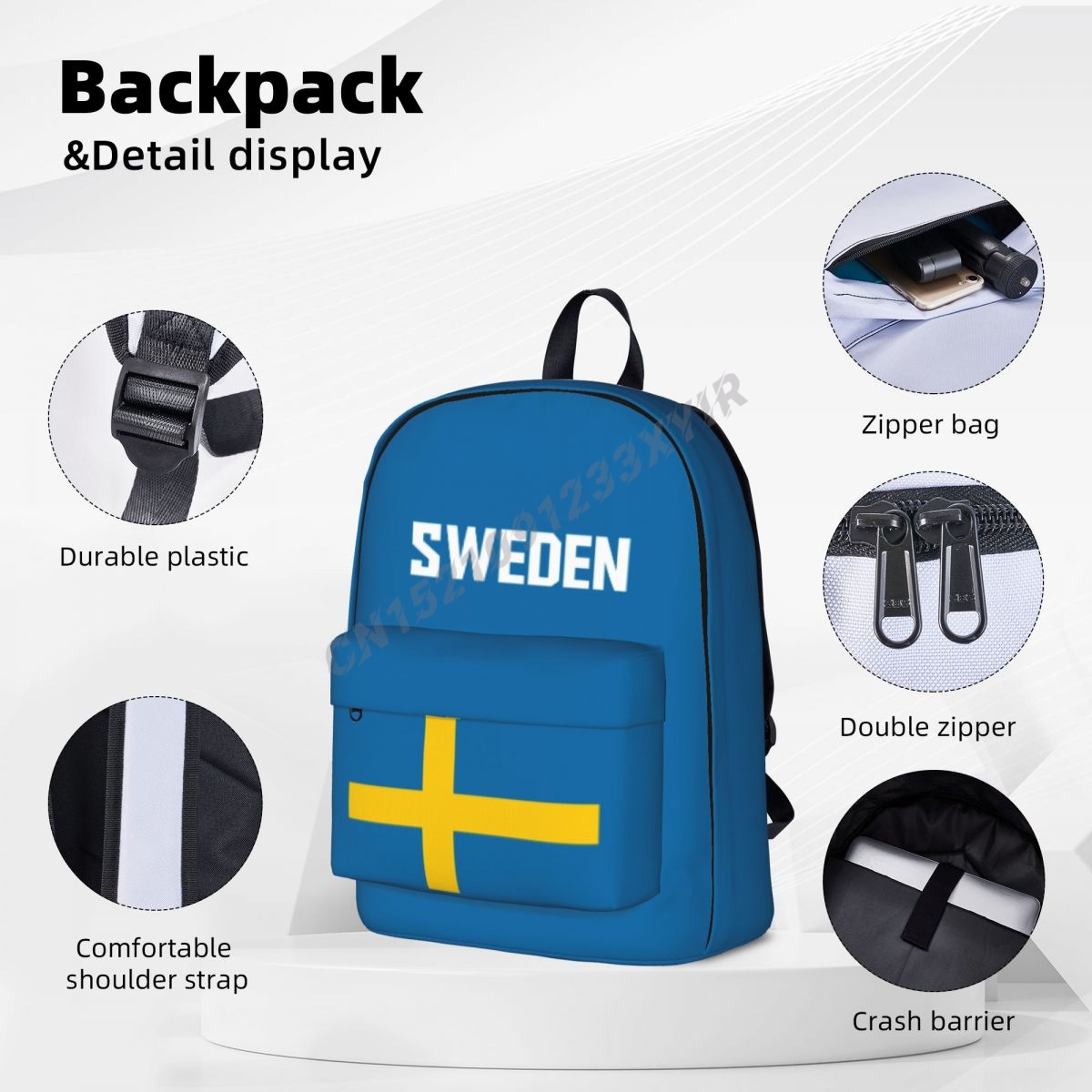 Mochila Unisex con bandera sue - Phone Cases Sweden reseña y precio